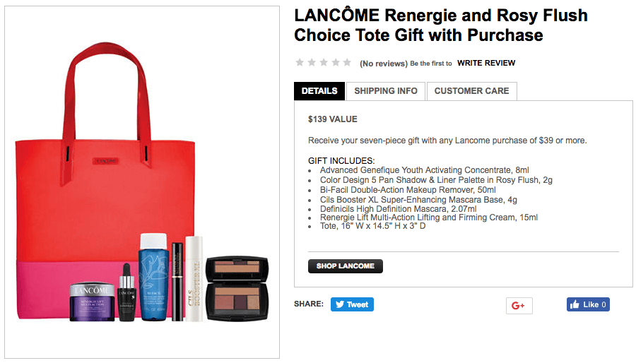 The Bay GWP - Lancôme