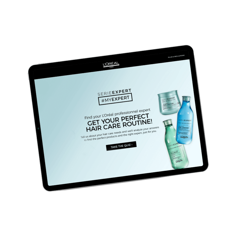 L'Oreal campaign ipad