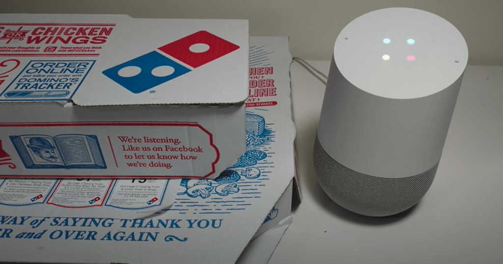Google Home ordering Domino's