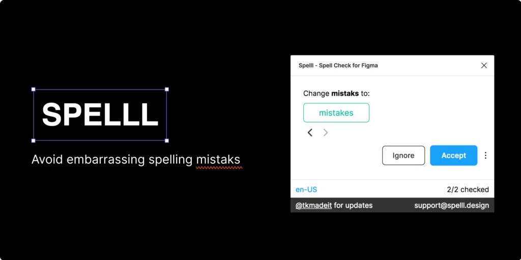 Figma spell check