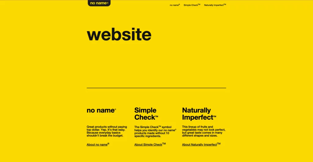 No Name - Homepage 