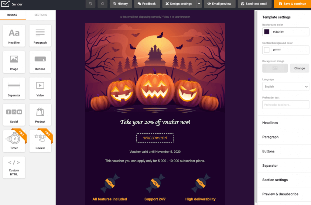 Halloween newsletter template