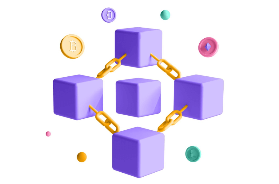 Visual representation of a blockchain