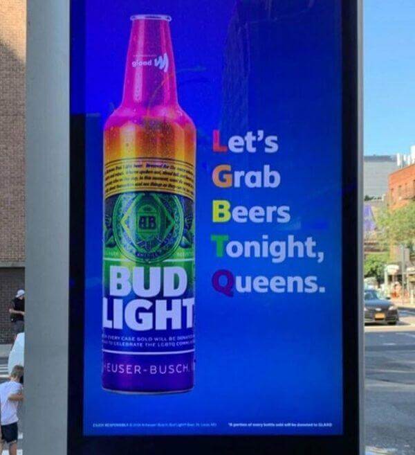 LGBTQ Budlight pride campaign poster