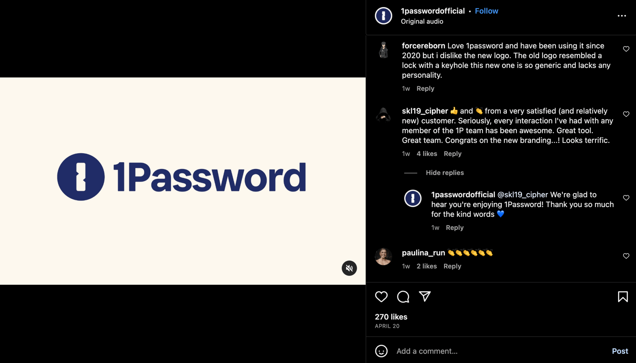 OnePassword Instagram