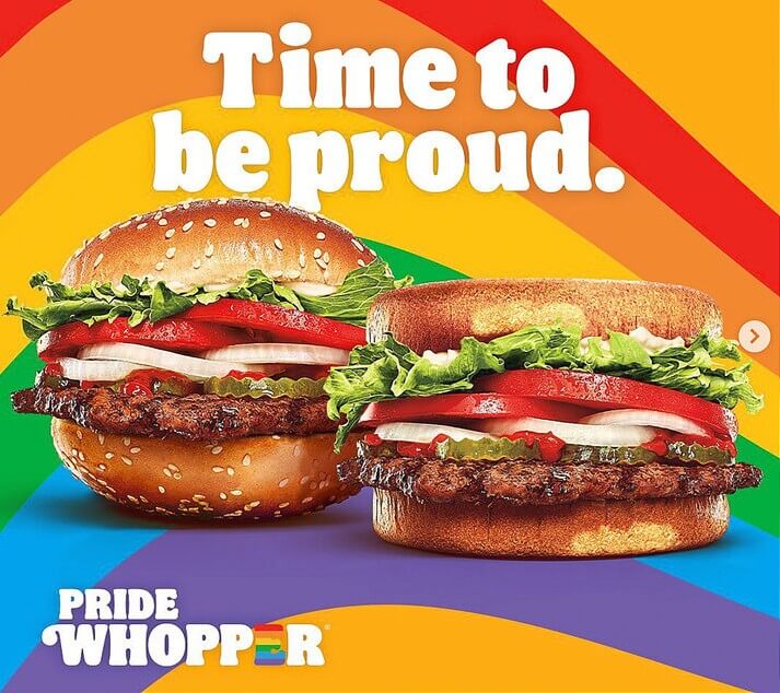 Burger King Pride Campaign Poster - The Pride Whopper. 