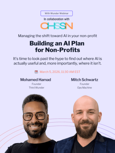 With Wunder Webinar - AI for Non-Profits - Building an AI Plan for Non-Profits
