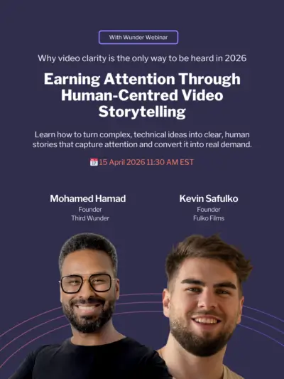 Third Wunder - Event Poster - With Wunder Webinar - Video for Marketing - Video Marketing - Kevin Safulko - Fulko Films