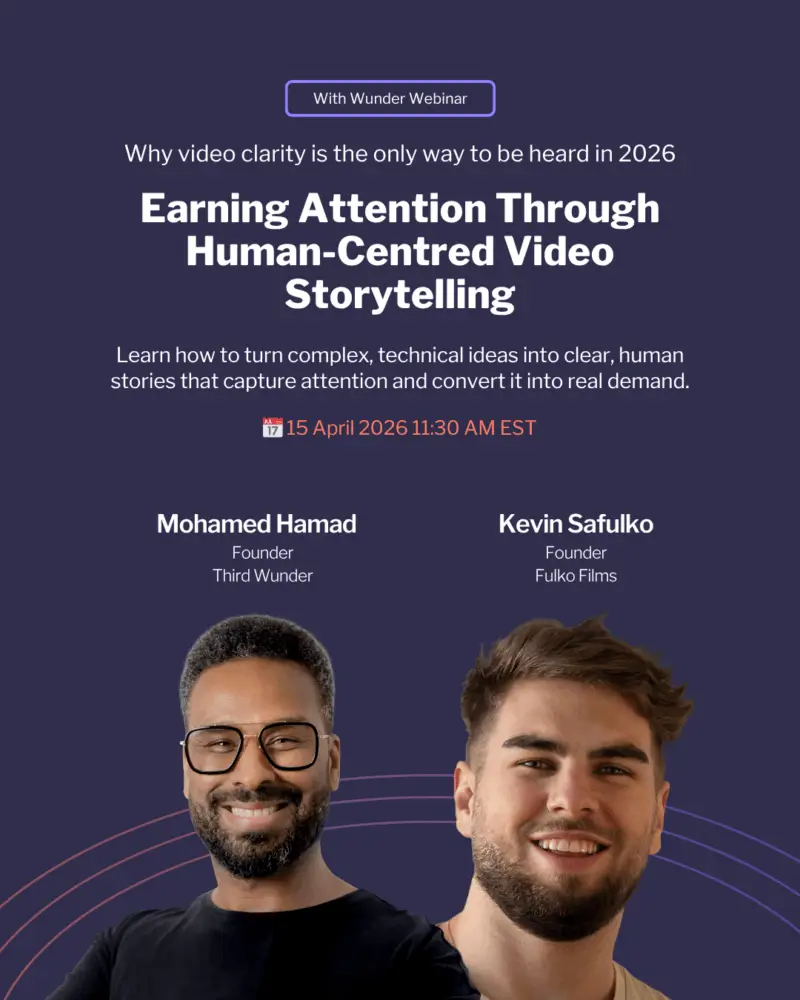 Third Wunder - Event Poster - With Wunder Webinar - Video for Marketing - Video Marketing - Kevin Safulko - Fulko Films